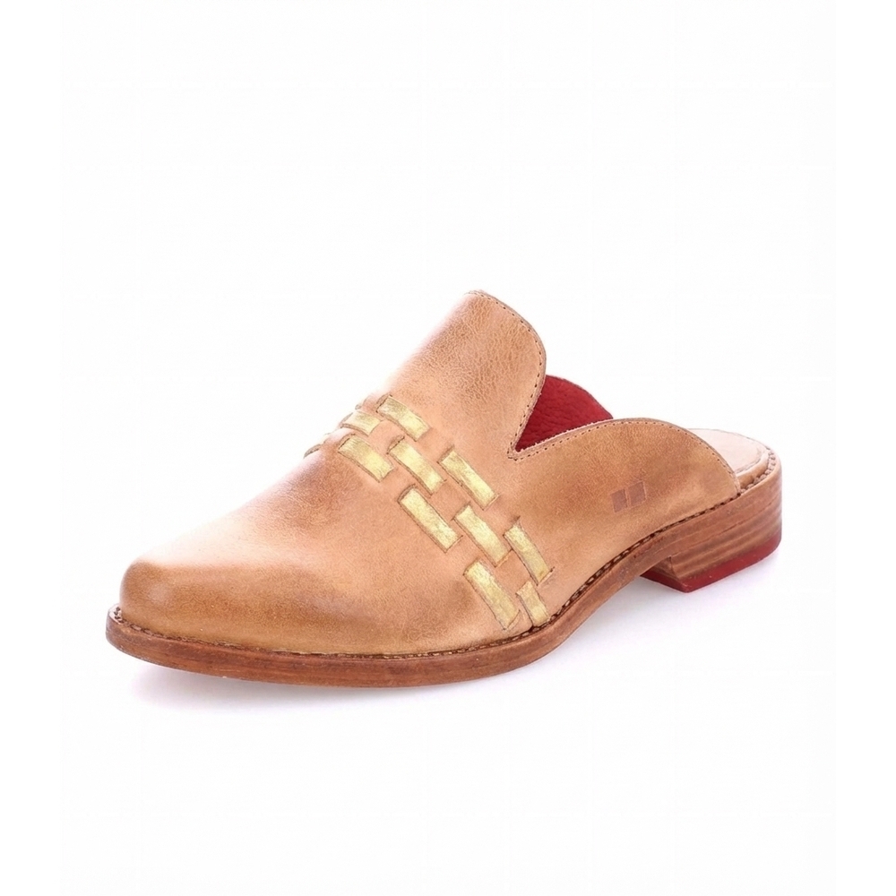 NEW BEDSTU asenet mule in tan gold rustic